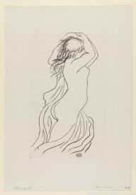 Nude Woman in the Wind (Femme nue de profil, bras releves au-dessus de la tete)_(1924)