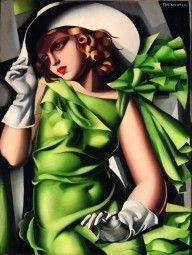 Tamara de Lempicka, Ragazza in verde, 1930-1931. Olio su compensato, 61,5x45,5 cm