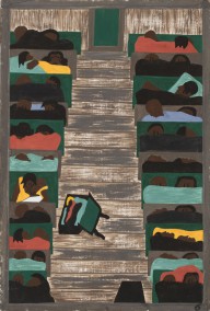 Jacob Lawrence - The trains were packed continually with migrants