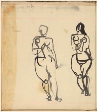 Two Studies of Standing Female Nude [recto]-ZYGR108233