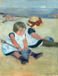 Children Playing on the Beach-ZYGR52163