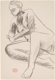 Untitled [seated model gripping her wrist with her left hand]-ZYGR122448