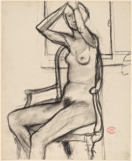 Untitled [nude in an armchair adjusting her hair]-ZYGR122484