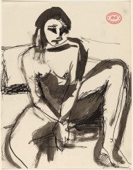 Untitled [front view of seated female nude]-ZYGR122849