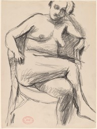 Untitled [seated nude resting her left arm on the chair back]-ZYGR122229