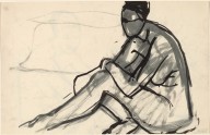 Untitled [nude seated with her left arm over her left leg] [recto]-ZYGR121965