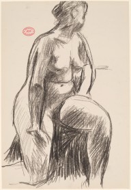 Untitled [female nude resting on right knee and looking away]-ZYGR122414