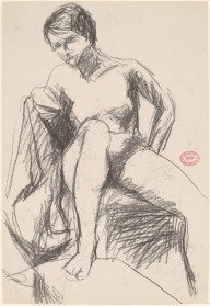 Untitled [female nude seated in a partially draped chair]-ZYGR122517