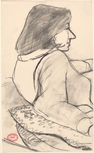 Untitled [study of woman facing right with her arm on a pillow]-ZYGR112535