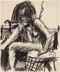 Untitled [seated nude placing her hand on a side table]-ZYGR112478