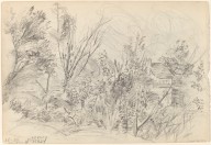Trees and Cottage [verso]-ZYGR144530