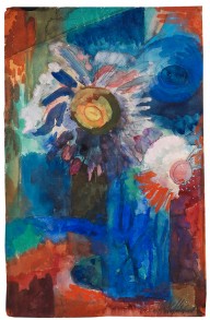 Fritz Schaefler-Blumen in blauer Vase. Fr�he 1920s.