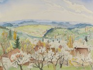 Erich Heckel-Schw�bische Landschaft im Fr�hling. 1944.