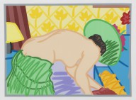 Tom Wesselmann-Judy trying on Clothes. 1997.