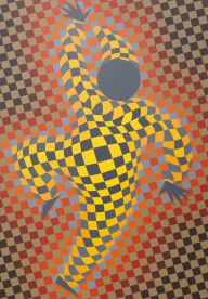 Victor Vasarely-Ohne Titel. Ca. 1987.