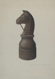 Horse Head Hitching Post-ZYGR23546