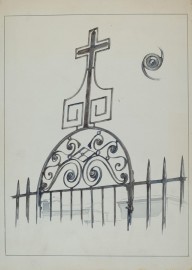 Iron Cross - Gate Ornament-ZYGR24008