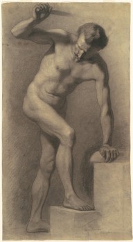 Male Nude, Arm Lifted, Foot on Stair-ZYGR182254