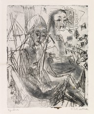 Ernst Ludwig Kirchner-Blondes und schwarzes M�dchen auf dem Teppich. 1919.