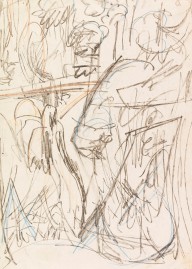 Ernst Ludwig Kirchner-Br�cke im Wald bei K�nigstein. Um 1916.