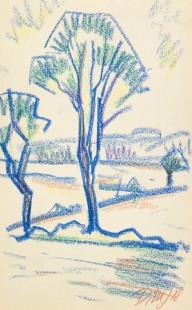Dorothea Maetzel-Johannsen-Landschaft mit B�umen. 1918.
