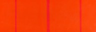 Vera Moln�r-Partition d'une surface orange par 3 lignes rouges d'�paisseur in�gale (motus). 1960.