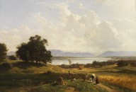 Adolf Heinrich Lier-Der Starnberger See von P�cking aus gesehen. 1856 1863.