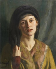 Arthur Kampf-Portr�t einer Frau in orientalischem Gewand.  After 1925.