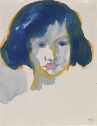 Emil Nolde-M�dchen mit blauem Haar.  Ca. 1920 1925.