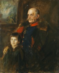 Franz von Lenbach-General von Hartmann und Sohn Hermann.  Ca. 1870.