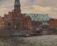 Friedrich Kallmorgen-Blick auf die St. Katharinenkirche in Hamburg. 1901.