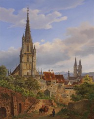 Heinrich Adam-Blick auf Esslingen am Neckar. 1841.