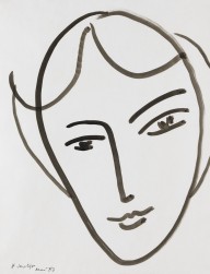 Henri Matisse-T�te de jeune Fille. 1950.