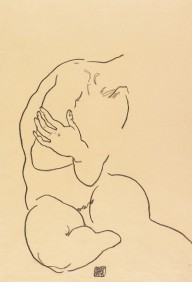 Egon Schiele-Sitzender weiblicher Akt, ohne Kopf (Seated Female Nude, without Head). 1918.