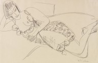 Ernst Ludwig Kirchner-Liegender Frauenakt.  Um 1915.