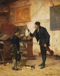 G�rard Jozef Portielje-Das Unterpfand f�r eine Geigenstunde. 1889.