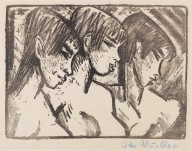 Otto Mueller-Drei M�dchen im Profil (Drei M�dchenk�pfe). 1921.