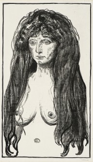 Edvard Munch-Kvinne med rødt hår og grønne øyne. Synden (Woman with Red Hair and Green Eyes. The Sin