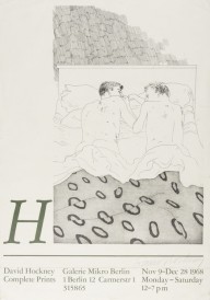 David Hockney-Poster for The Complete Prints  1968