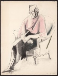Françoise Gilot-Germaine in a Pink Blouse  1955