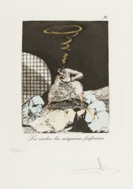 Salvador Dalí-Plate 34 (From Les Caprices de Goya de Dali) (M & L 881; Field 77-3-48)  1977