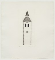 David Hockney-The Church Tower and the Clock  1969