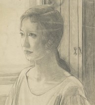 180131------Head of a girl in front of window-shutter_James Cowie