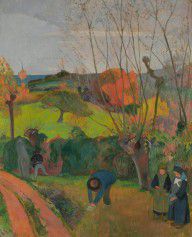 【法国】保罗·高更Paul Gauguin,The Willow Tree (Le saule),1889,92.08x73.34cm,Nelson