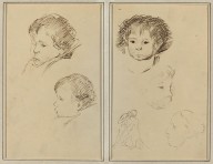 Five Studies of Heads; A Boy in Profile with Studies of Hands and Feet [verso]-ZYGR74204
