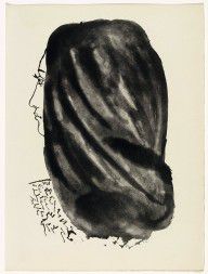 Woman with Long Hair (plate, folio 48) from the illustrated book Vingt poëmes_(Print executed 1947)