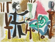 Pablo Picasso-Le Peintre et son modele II  1963