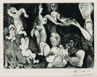 Pablo Picasso-Marin reveur avec Deux Femmes  1968