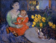 Pablo Picasso-Mère et enfant aux fleurs  1901