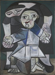 Pablo Picasso-Mother and Child (First Steps)  1943; revised summer 1943